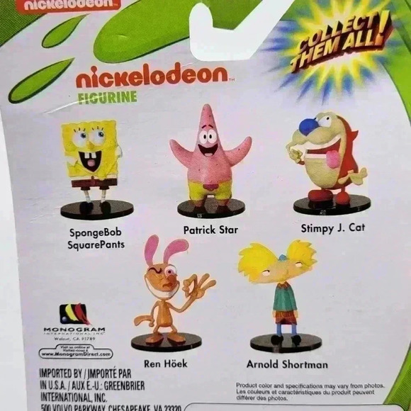 Brand New! Lot Of 3 Nickelodeon 3" Mini Figures-Ren-Stimpy-Spongebob *New* - Picture 7 of 7